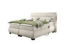 Boxspringbett >EVOLUTION< Liegefläche 180x200cm, mit Motorverstellung sand - 210x122x220 (BxHxT)