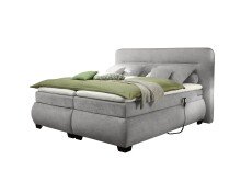 Boxspringbett >EVOLUTION< Liegefläche 160x200cm, Motorverstellung, schlamm - 190x122x220 (BxHxT)