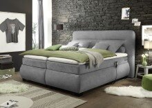 Boxspringbett >EVOLUTION< Liegefläche 160x200cm, Motor, Bezug dark grey - 190x122x220 (BxHxT)