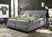 Boxspringbett >EVOLUTION< Liegefläche 160x200cm, Motor, Bezug dark grey - 190x122x220 (BxHxT)