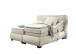 Boxspringbett >EVOLUTION< Liegefläche 160x200cm, Motorverstellung, sand - 190x122x220 (BxHxT)
