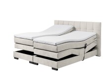Boxspringbett >TALENA< Liegefläche 180x200cm, Motorverstellung, sand - 202x113x211cm (BxHxT)