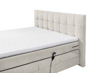 Boxspringbett >TALENA< Liegefläche 180x200cm, Motorverstellung, sand - 202x113x211cm (BxHxT)