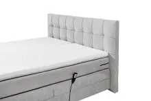 Boxspringbett >TALENA< Liegefläche 180x200, Motorverstellung, silver - 202x113x211cm (BxHxT)