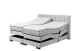 Boxspringbett >TALENA< Liegefläche 180x200, Motorverstellung, silver - 202x113x211cm (BxHxT)