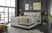 Boxspringbett >TALENA< Liegefläche 180x200, Motorverstellung, silver - 202x113x211cm (BxHxT)
