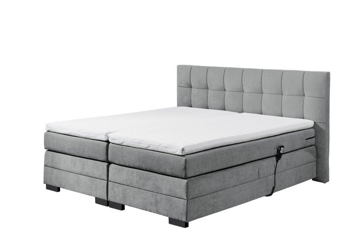 Boxspringbett >TALENA< Liegefläche 180x200, Motorverstellung, anthrazit - 202x113x211 (BxHxT)