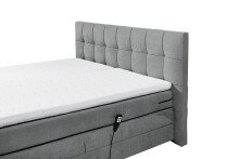 Boxspringbett >TALENA< Liegefläche 180x200, Motorverstellung, anthrazit - 202x113x211 (BxHxT)