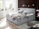 Boxbett >Mariborsko< Liegefläche 180x200 cm, Motor, Bezug silver - 202x112x210cm (BxHxT)