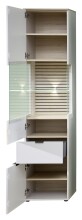 Vitrine >Ina< in Cashmere / Riva Eiche Dekor - 45x200x36cm (BxHxT)