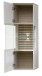 Hängevitrine >Ina< in Cashmere / Riva Eiche Dekor - 40x124x36cm (BxHxT)