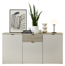 Sideboard >Ina< in Cashmere / Riva Eiche Dekor -...