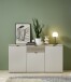 Sideboard >Ina< in Cashmere / Riva Eiche Dekor - 90x180x45cm (BxHxT)