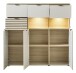 Highboard >Ina< in Cashmere / Riva Eiche Dekor - 125x125x45cm (BxHxT)