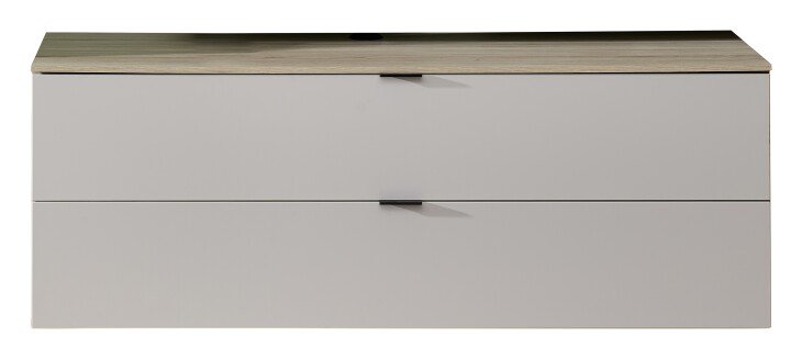 Lowboard >Ina< Hänge/Stand-TV-Board, in Cashmere / Riva Eiche Dekor - 140x51/62x44cm (BxHxT)