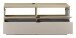 Lowboard >Ina< Hänge/Stand-TV-Board, in Cashmere / Riva Eiche Dekor - 140x51/62x44cm (BxHxT)