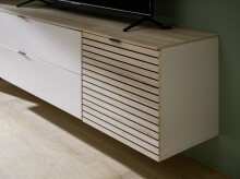 Lowboard >Ina< in Cashmere / Riva Eiche Dekor - 60x51/62x44cm (BxHxT)