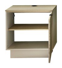 Wohnwand >Ina< (3-teilig) in Riva Eiche Dekor / Cashmere - 284x125x44 (BxHxT)