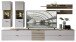 Wohnwand >Ina< (4-teilig) in Riva Eiche Dekor / Cashmere  - 240x186x44 (BxHxT)