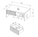 Couchtisch >Ina< in Cashmere / Riva Eiche Dekor, Spanplattte - 110x44x65 (BxHxT)