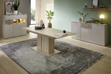 Kulissen-Esstisch >Ina< in Riva Eiche Dekor - 180x77x90cm (BxHxT)