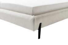 Polsterbett >Pula< in Grau, 180x200 cm Liegefläche - 215x106x228cm (BxHxT)