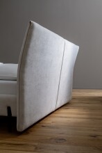 Polsterbett >Pula< in Grau, 180x200 cm Liegefläche - 215x106x228cm (BxHxT)