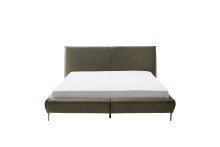 Polsterbett >Pula< in Blaugrau, 180x200 cm Liegefläche - 215x106x228cm (BxHxT)