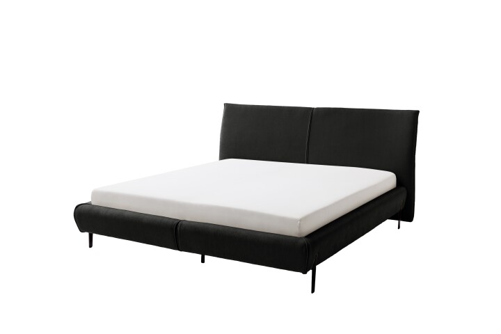 Polsterbett >Pula< in Anthrazit, 180x200 cm Liegefläche - 215x106x228cm (BxHxT)