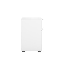 Nachtkommode >style< in weiß matt - Weißglas - 45x60,3x40cm (BxHxT)