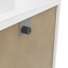 Nachtkommode >style< in weiß matt - Weißglas - 45x60,3x40cm (BxHxT)