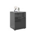 Nachtkommode >style< in anthrazit matt - Glas anthrazit - 45x60,3x40cm (BxHxT)