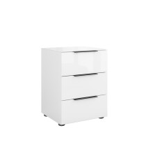 Nachtkommode >style< in weiß matt -...