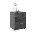 Nachtkommode >style< in anthrazit matt - Glas anthrazit - 45x60,3x40cm (BxHxT)
