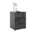 Nachtkommode >style< in anthrazit matt - Glas anthrazit - 45x60,3x40cm (BxHxT)
