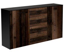 Sideboard >Texas< in schwarzstahl / texas oak,...