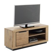 Wohnwand >Greno< (2-teilig) in Wildeiche, teilmassiv - 122x52x54cm (BxHxT)