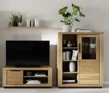 Wohnwand >Greno< (3-teilig) in Wildeiche -...