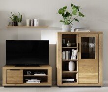 Wohnwand >Greno< (3-teilig) in Wildeiche -...