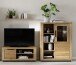 Wohnwand >Greno< (3-teilig) in Wildeiche - 134x142x54 (BxHxT)