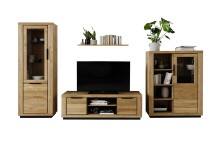 Wohnwand >Greno< (3-teilig) in Wildeiche - 235x200x54 (BxHxT)