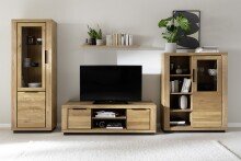 Wohnwand >Greno< (3-teilig) in Wildeiche - 235x200x54 (BxHxT)