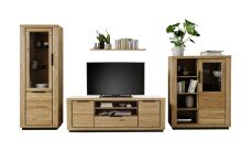 Wohnwand >Greno< (3-teilig) in Wildeiche - 367x200x54 (BxHxT)