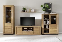 Wohnwand >Greno< (2-teilig) in Wildeiche - 255x200x54 (BxHxT)