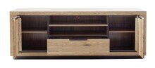 Wohnwand >Greno< (2-teilig) in Wildeiche - 255x200x54 (BxHxT)