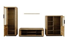 Wohnwand >Greno< (2-teilig) in Wildeiche - 235x200x54 (BxHxT)