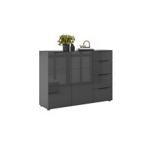 Sideboard >style< in anthrazit matt - Glas...