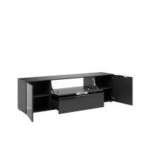 Lowboard >style< in anthrazit matt - Anthrazitglas...