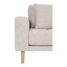 Ecksofa >Lido< 290x92/170x76 cm – Beige, Holzfüße, inkl. 4 Kissen Ottomane rechts