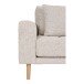 Ecksofa >Lido< 290x92/170x76 cm – Beige, Holzfüße, inkl. 4 Kissen Ottomane rechts